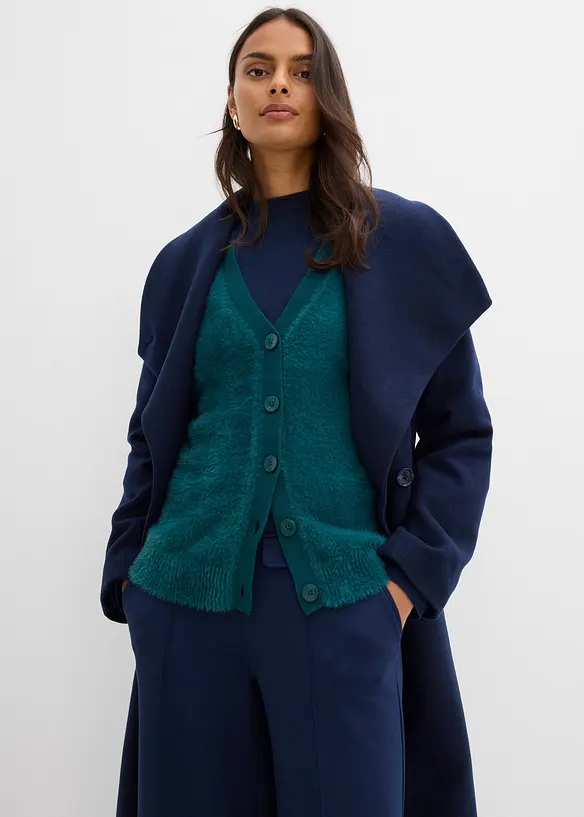 Strikkejakke av viskosemiks, bonprix