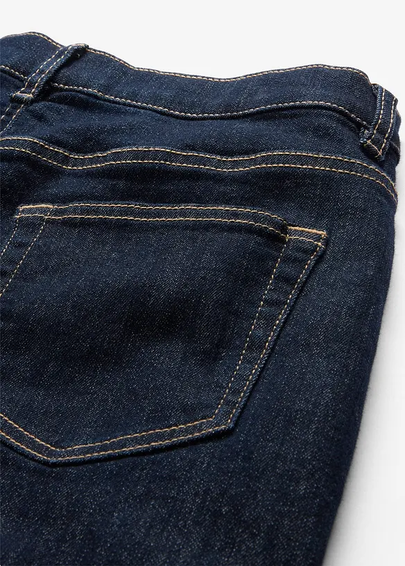 Wide-leg-termojeans med jerseyfôr, Mid Waist, bonprix