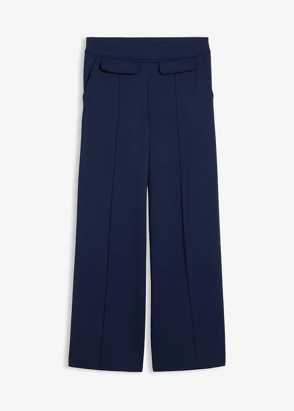 Bootcut-bukse i viskosemiks med lett glans, bonprix