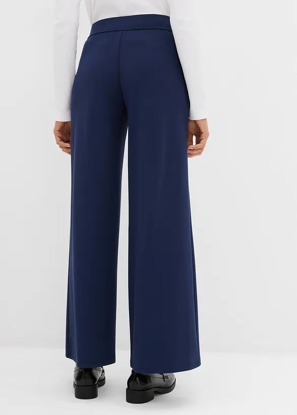 Bootcut-bukse i viskosemiks med lett glans, bonprix