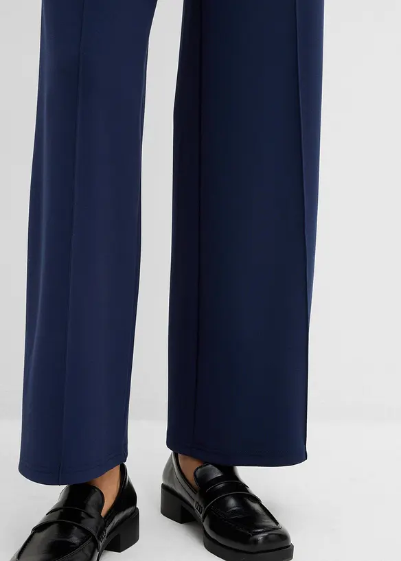 Bootcut-bukse i viskosemiks med lett glans, bonprix