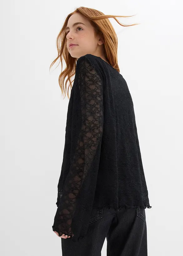 Langermet topp av blonde, bonprix