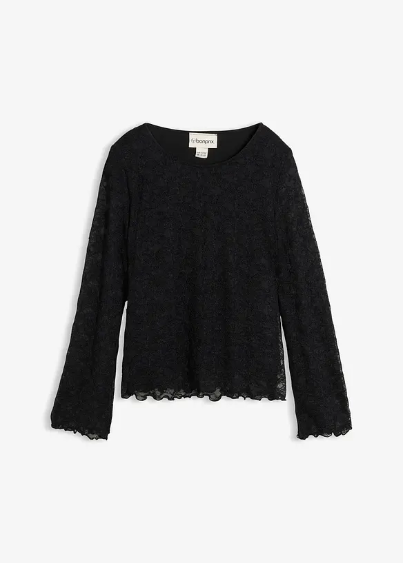 Langermet topp av blonde, bonprix