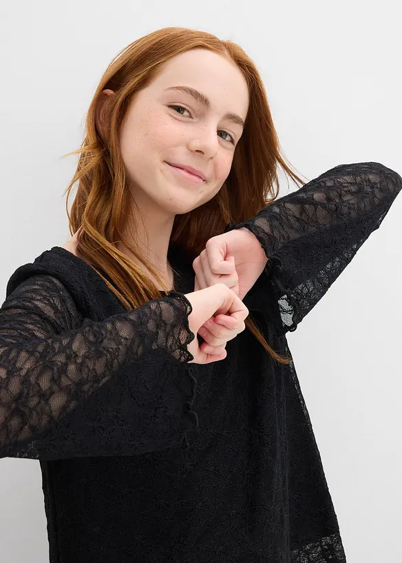 Langermet topp av blonde, bonprix