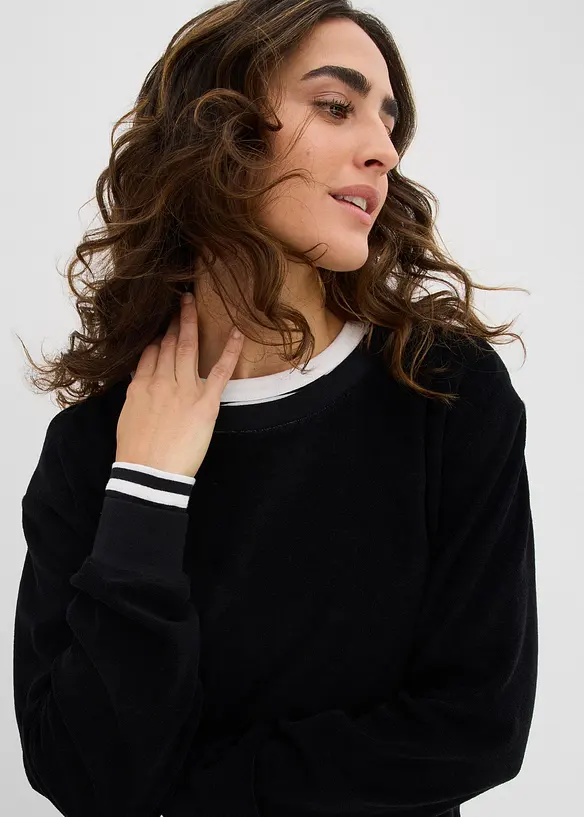 Sweatshirt i myk frotté, bonprix