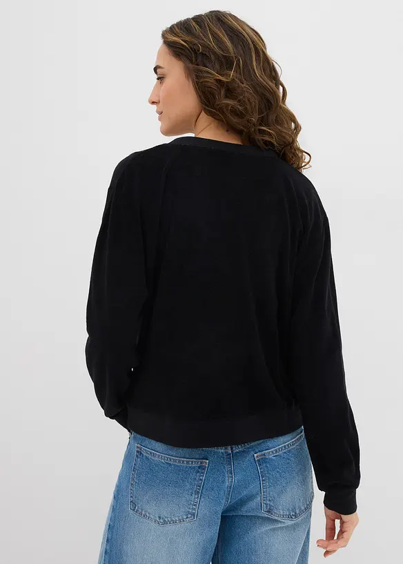 Sweatshirt i myk frotté, bonprix
