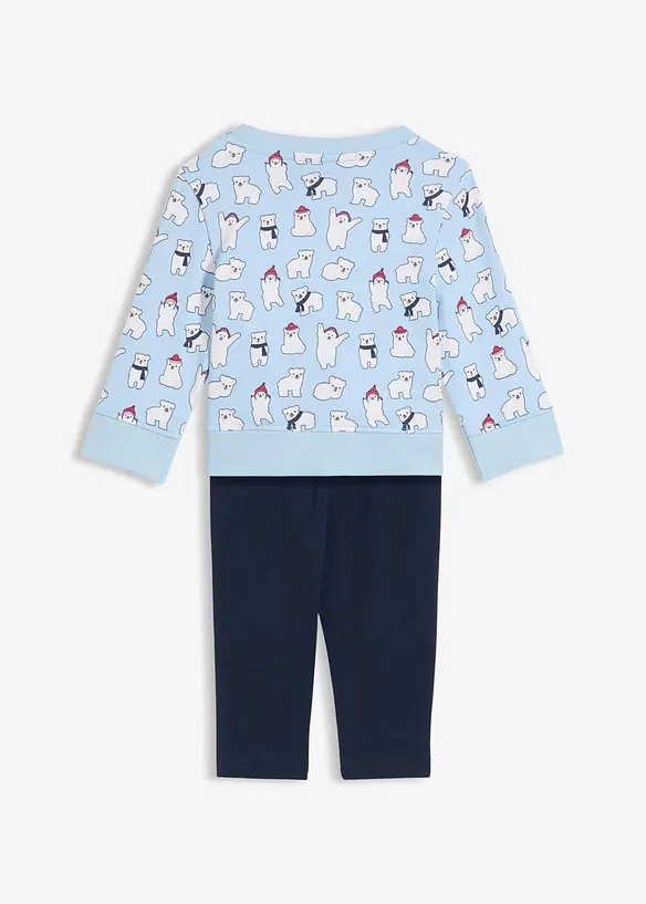 Sweatshirt og leggings i 100% økologisk bomull (2-delt sett), bonprix