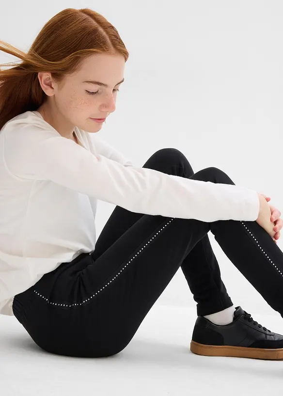 Varmende leggings med naglebånd, bonprix