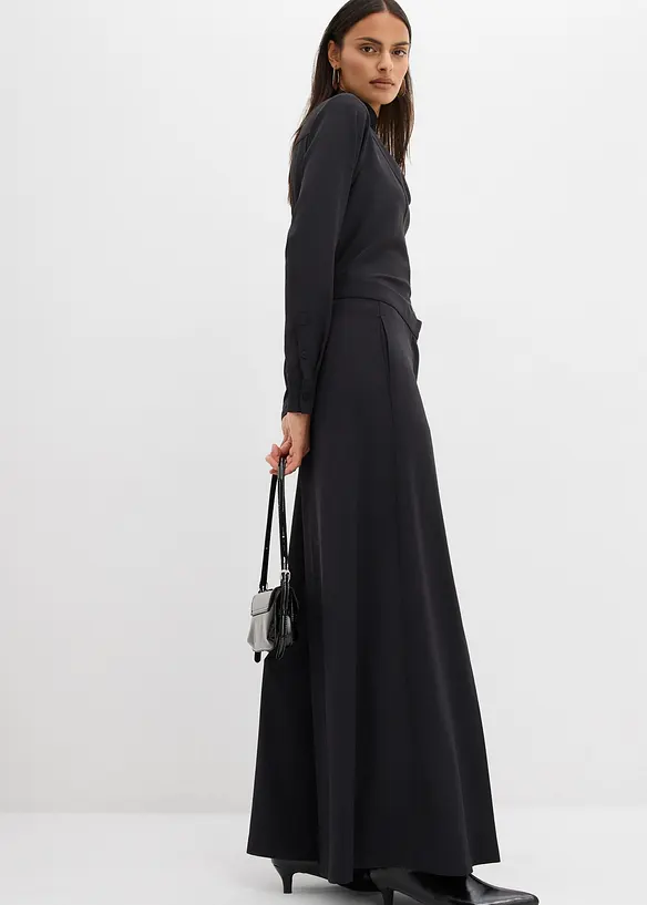 Vid bukse i lett materiale med komfortlinning, bonprix