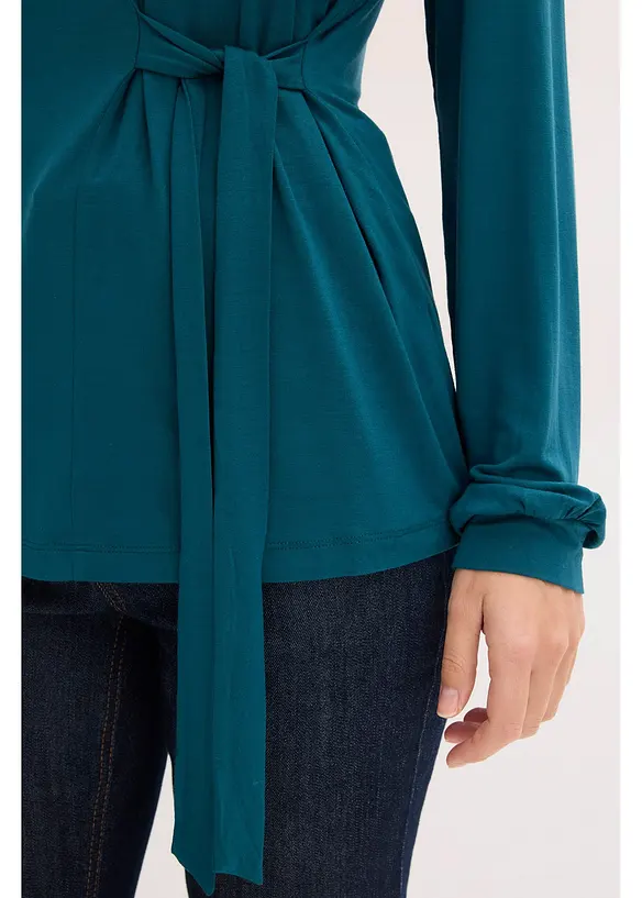 Langermet topp i myk viskosemiks, bonprix