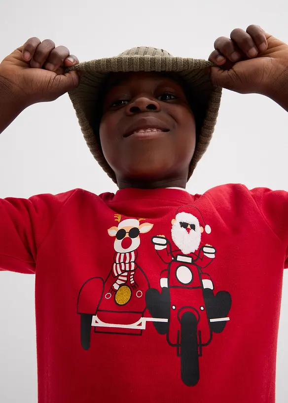 Sweatshirt i 100% økologisk bomull med julemotiv, bonprix