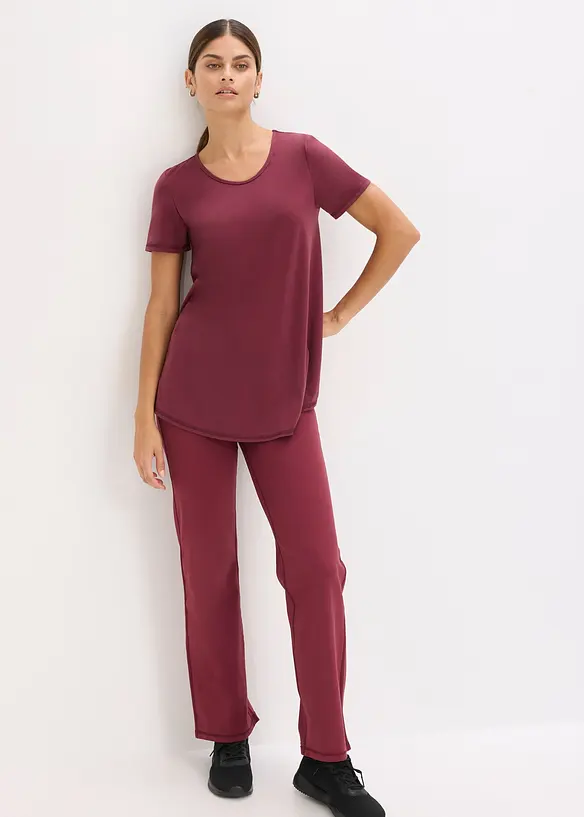 Ekstra myk treningstopp med innfelling i mesh, hurtigtørkende, bonprix