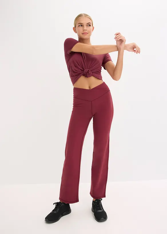 Varmende treningsbukse i mykt materiale, rette ben, bonprix