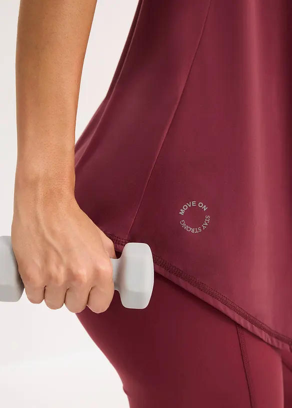 Ekstra myk treningstopp med innfelling i mesh, hurtigtørkende, bonprix