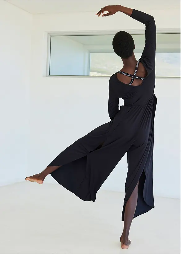 Trenings-jumpsuit av lett viskose, bonprix