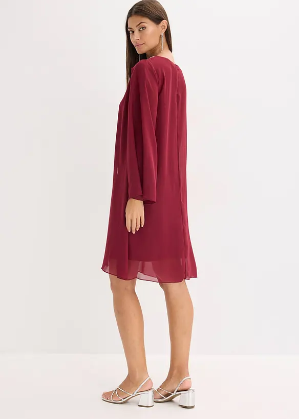 Chiffonkjole med strass-applikasjon, bonprix