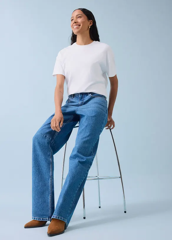 Barrel-jeans Mid Waist, bonprix