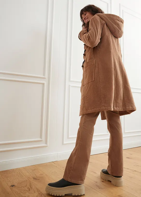 Fôret duffelcoat i kordfløyel, bonprix