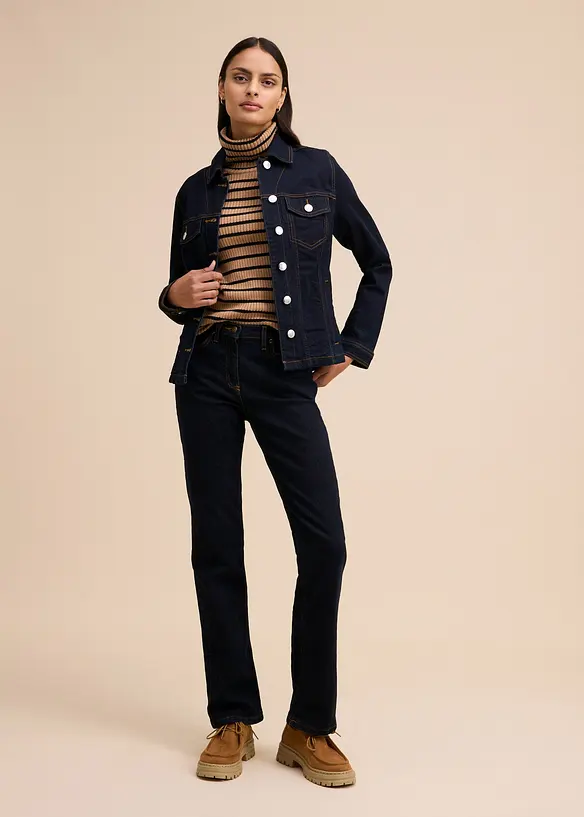 Straight-jeans Mid Waist, Stretch, bonprix