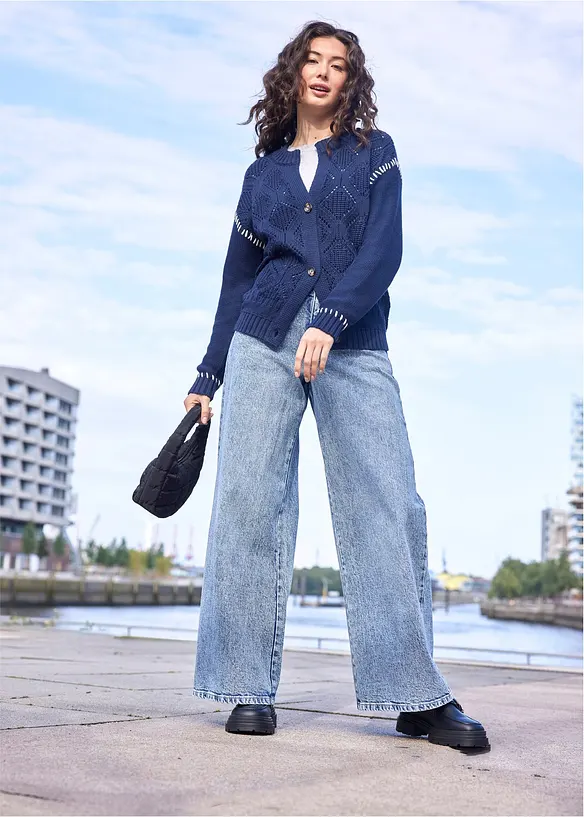 Wide Leg-jeans, High Waist, bonprix