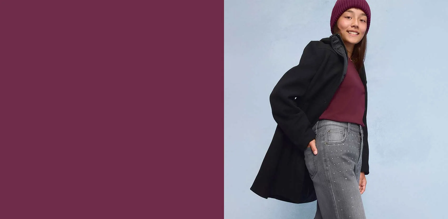 Et barn i varme vinterklær.