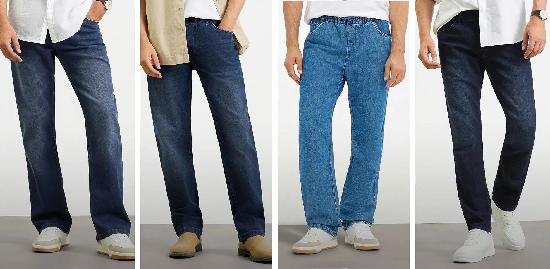 Allsidig denimlook: Fra klassisk skjorte via jakker til ledige gensere. Tidl&oslash;s denimmote for menn.