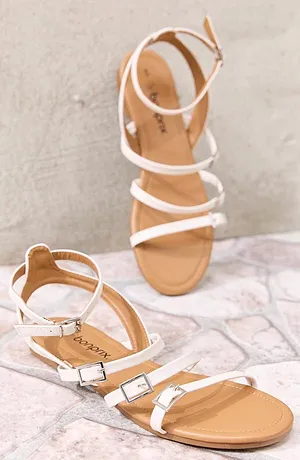 Dame - Sandal - kremhvit