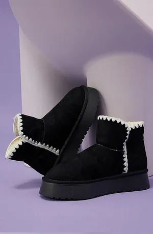 Barn - Platåboots - svart