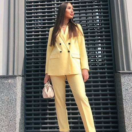 Dame - Blazer - lys gul