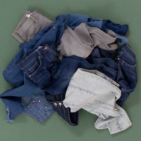 Vaske jeans før bruk