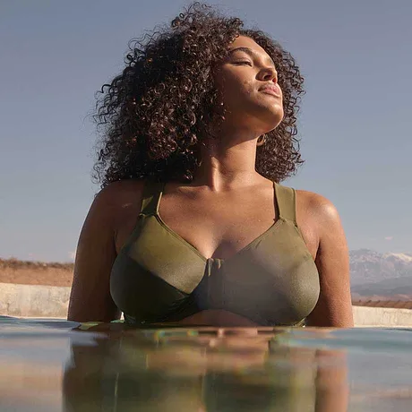 Trendy - Minimizer-bikinioverdel - mørk oliven