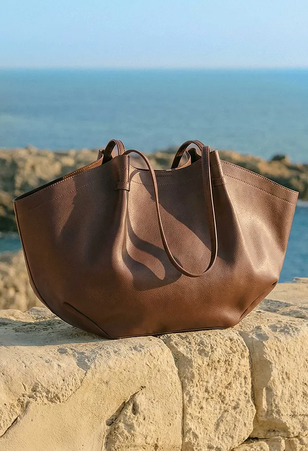 Dame - XXL-shopper - brun