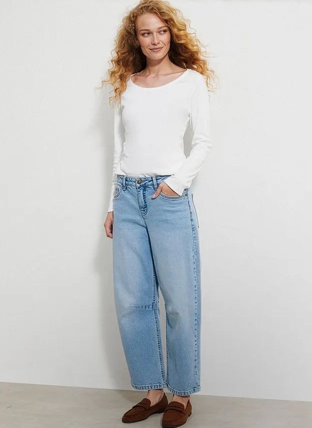 Dame - Kl&aelig;r - Jeans - Barrel Jeans