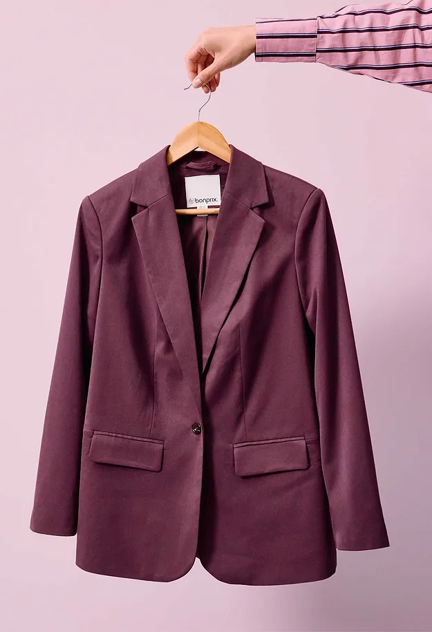 Dame - Lang, oversized blazer - kakaobrun