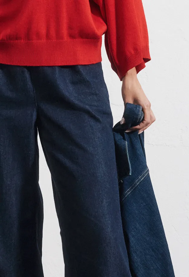 Dame - Oversized finstrikket genser - salsar&oslash;d