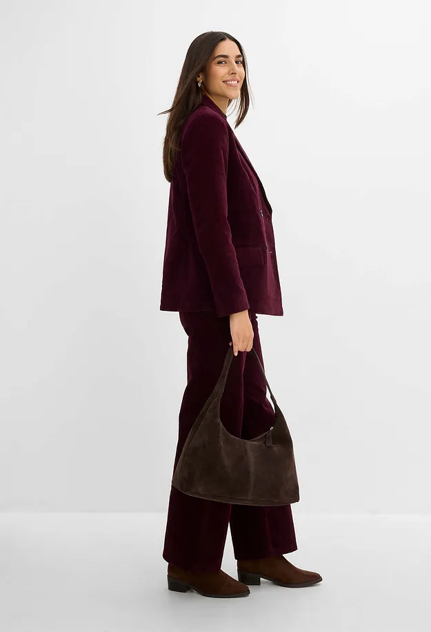 Trendy - Blazer i kordfl&oslash;yel - vinr&oslash;d