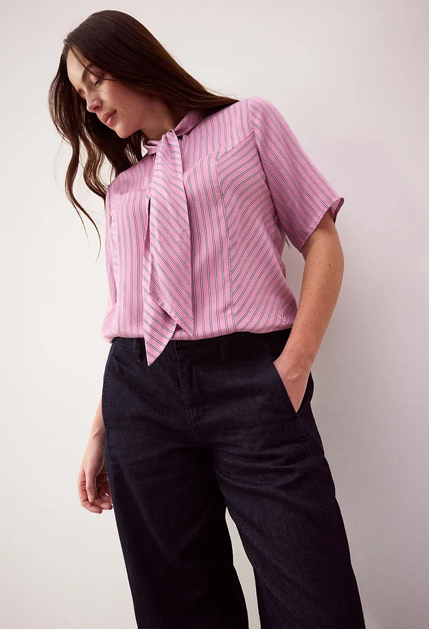 Trendy - Barrel jeans, Mid Waist - dyp bl&aring; denim uvasket