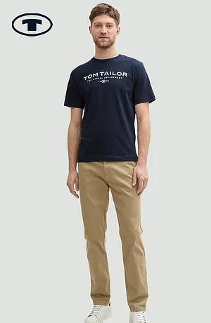 Herre - T-skjorte fra Tom Tailor - mørkeblå med trykk