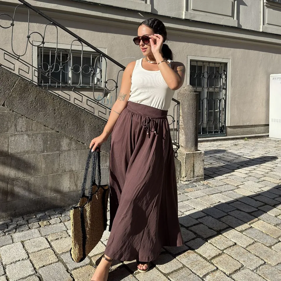 Dame - Kl&aelig;r - Skj&oslash;rt - Maxiskj&oslash;rt