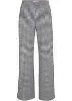 Stretchbukse med Houndstooth-mønster, Wide leg, bonprix