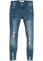 Skinny jeans med used effekt til barn, bonprix