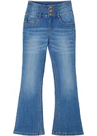 High Waist-jeans til jente med vide ben, bonprix