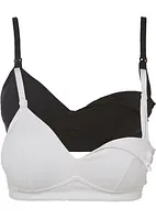 Amme-BH uten bøyle, med økologisk bomull (2-pack)