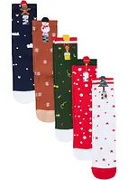 Julesokker (5-pack) med økologisk bomull, bpc bonprix collection