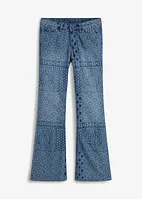 Jeans med sleng og mønstermiks, bonprix