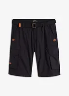 Cargo-bermuda med komfortlinning og belte, Regular Fit