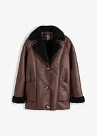 Shearling-jakke med lommer, bonprix