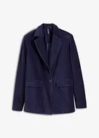 Lang blazer i ribbet fløyel, bonprix