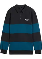 Sweatshirt med polo-krage, bonprix