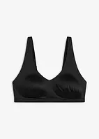 Vattert bralette uten bøyle i blankt materiale, bonprix